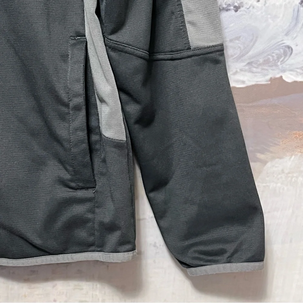 Vtg‎ STARTER Track Jacket Mens S Grey Colorblock Full Zip Pockets Activewear Y2K